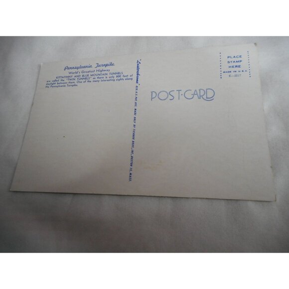Vintage Postcard unposted Kittatinny and Blue Mt Tunnels Pennsylvania Turnpike - Picture 2 of 2